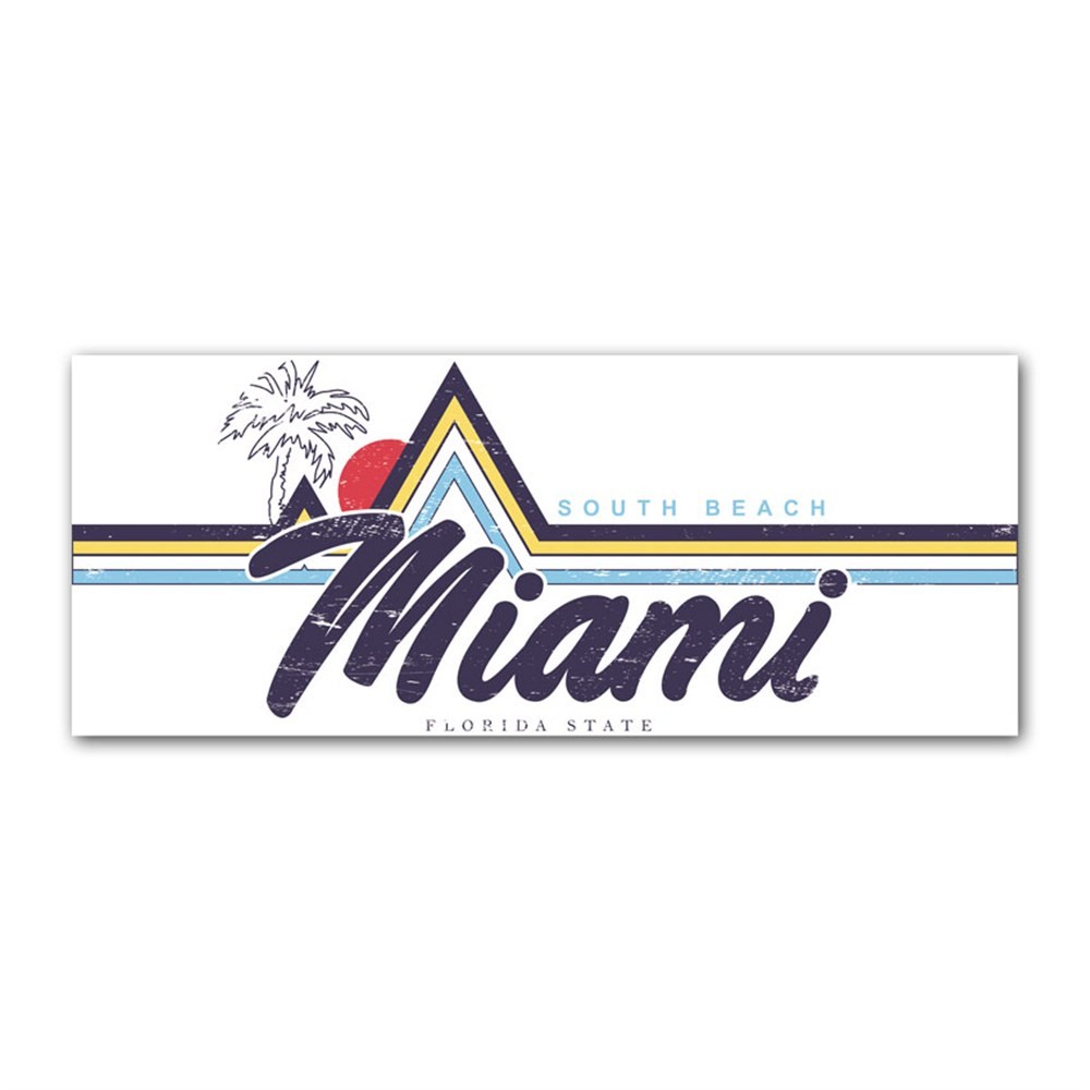 Miami South Beach Retro Kanvas Tablo