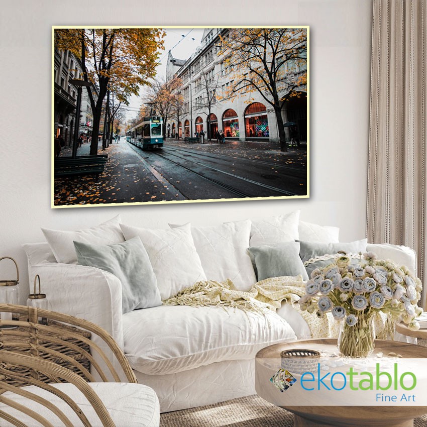 Prag Sokakları Kanvas Tablo image