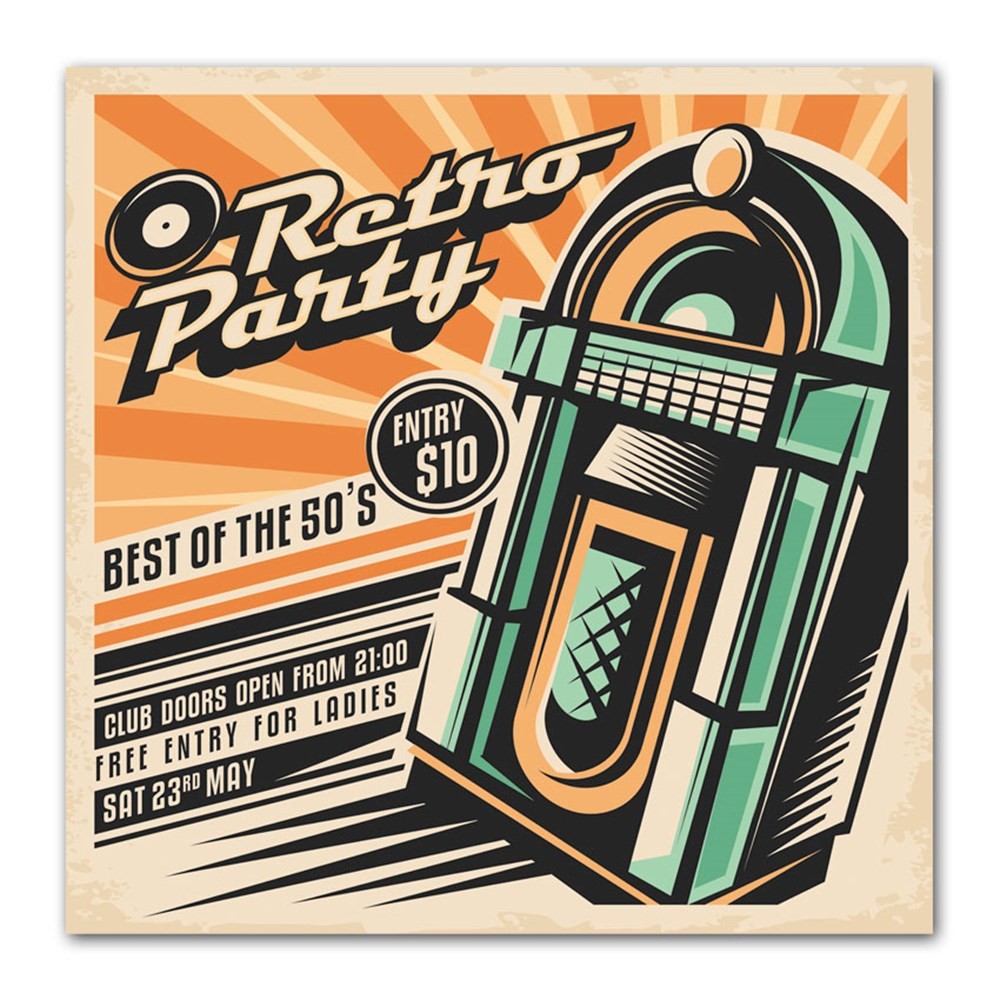 50's Retro Party Kanvas Tablo