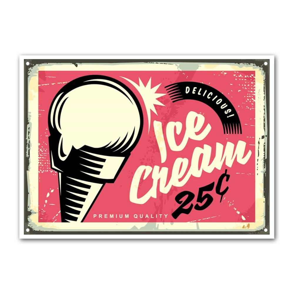 İce Cream 25ct Retro Kanvas Tablo