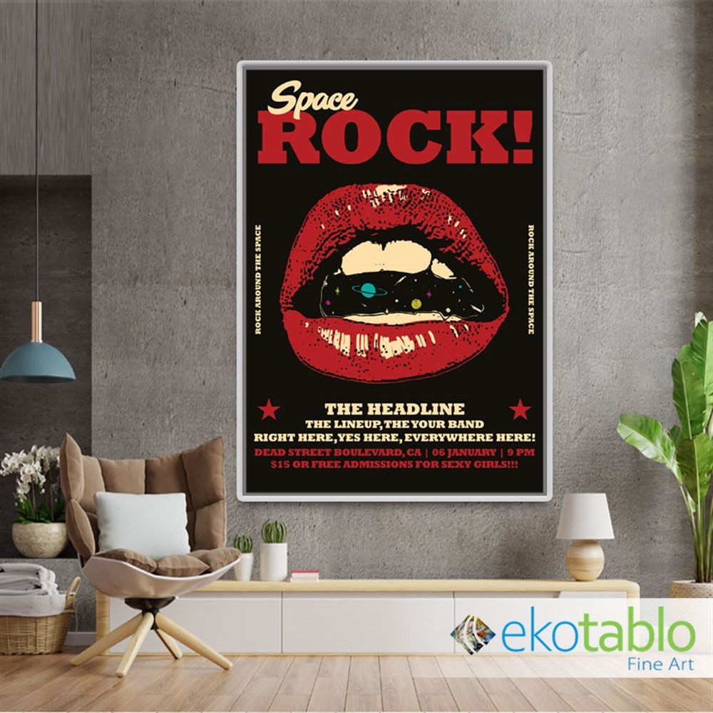 Space Rock Retro Kanvas Tablo main variant image