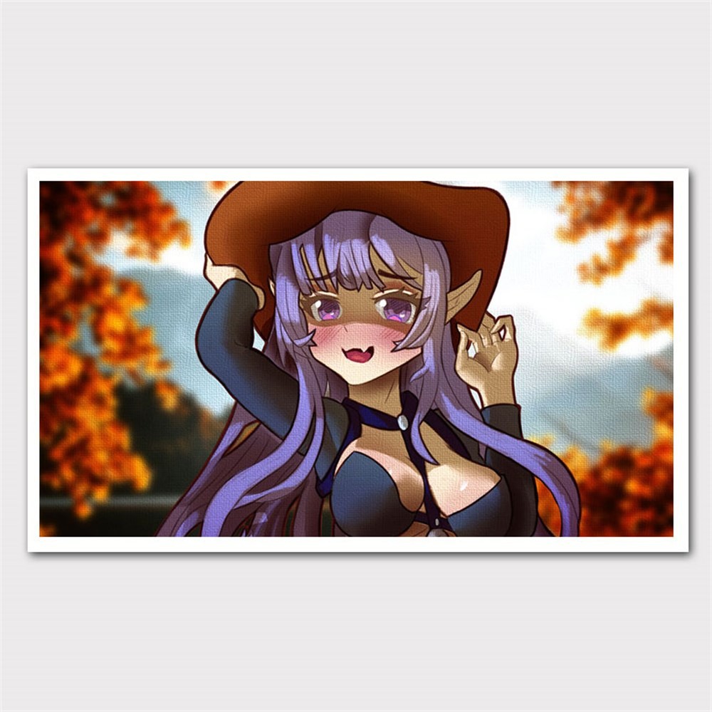 Kovboy Şapkalı Vampir Kız Anime Kanvas Tablo