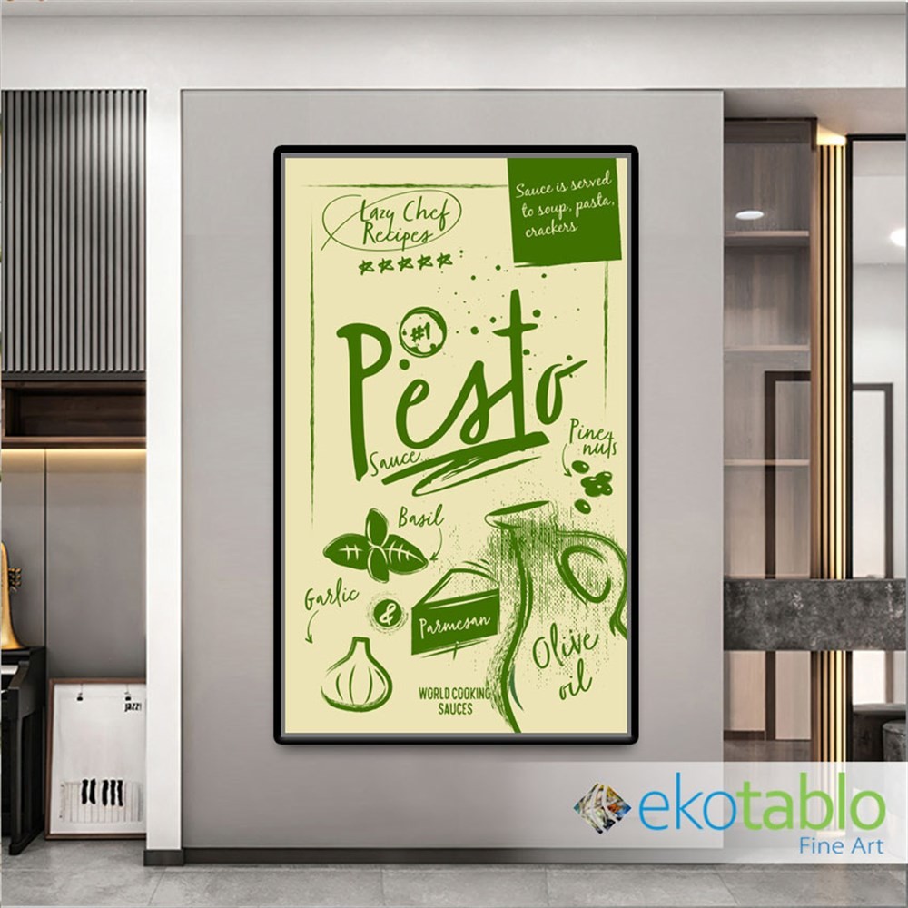 Pesto Souce Retro Kanvas Tablo main variant image