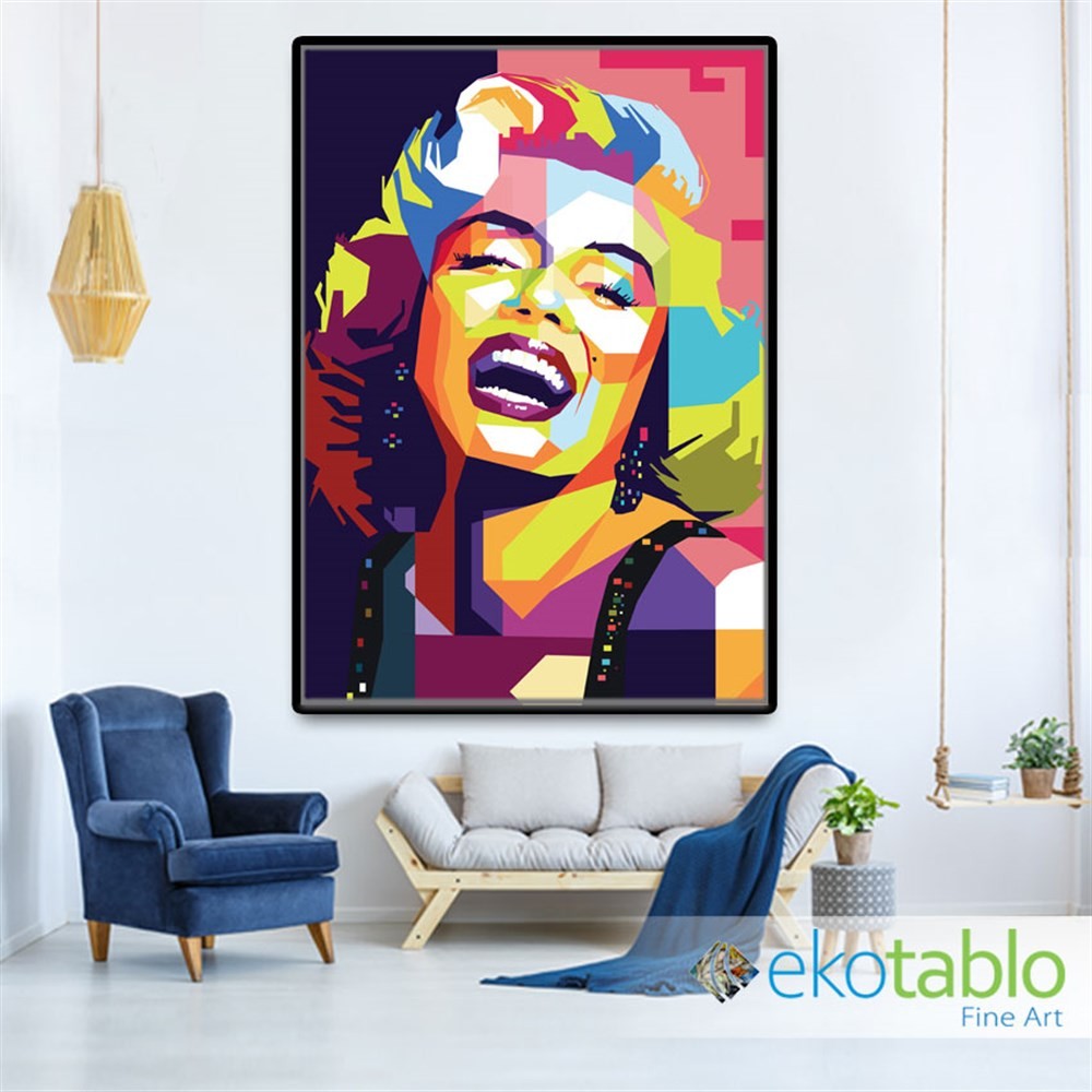 Kübik Marilyn Monroe Gülüşü Kanvas Tablo main variant image