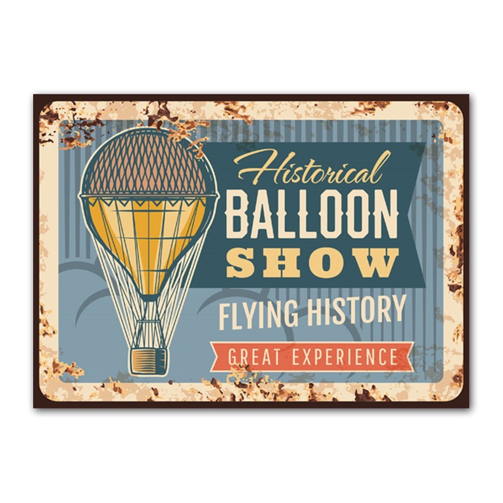 Retro Balloon Show Kanvas Tablo