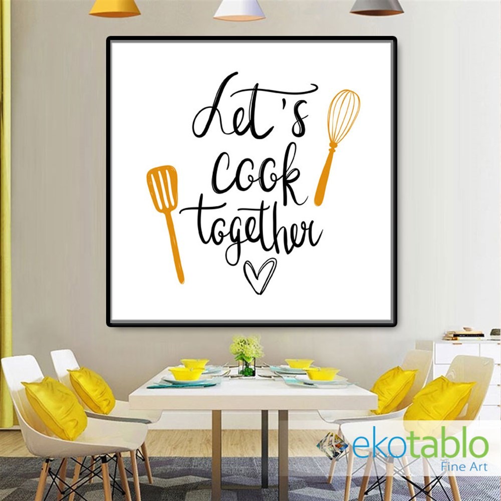 Lets Cook Together Kanvas Tablo image