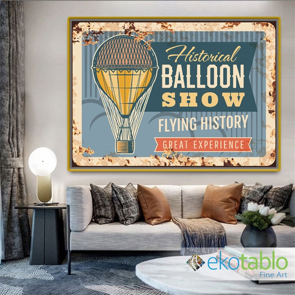 Retro Balloon Show Kanvas Tablo image