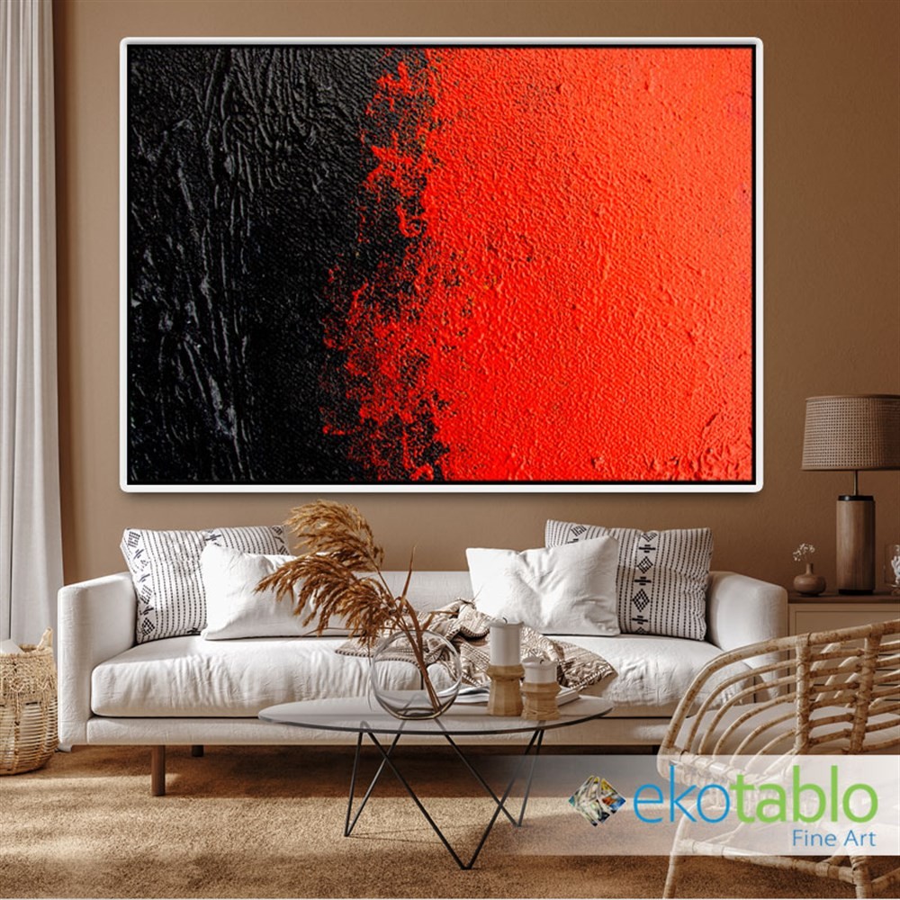 Soyut Siyah - Kırmızı Kanvas Tablo main variant image