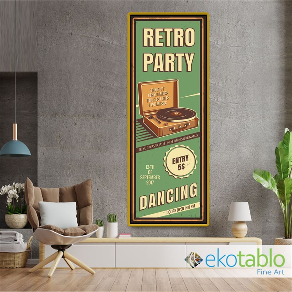 Retro Party Dancing Kanvas Tablo