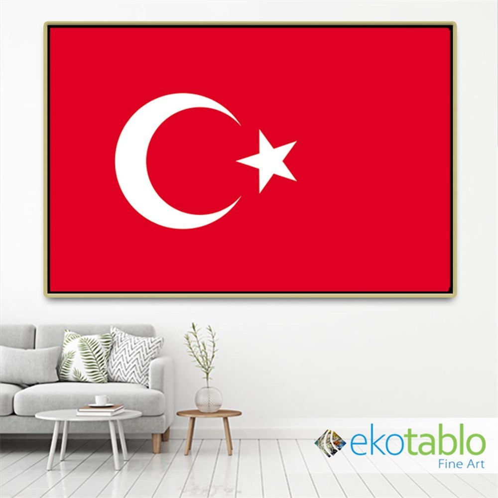 Şanlı Türk Bayrağı Kanvas Tablo