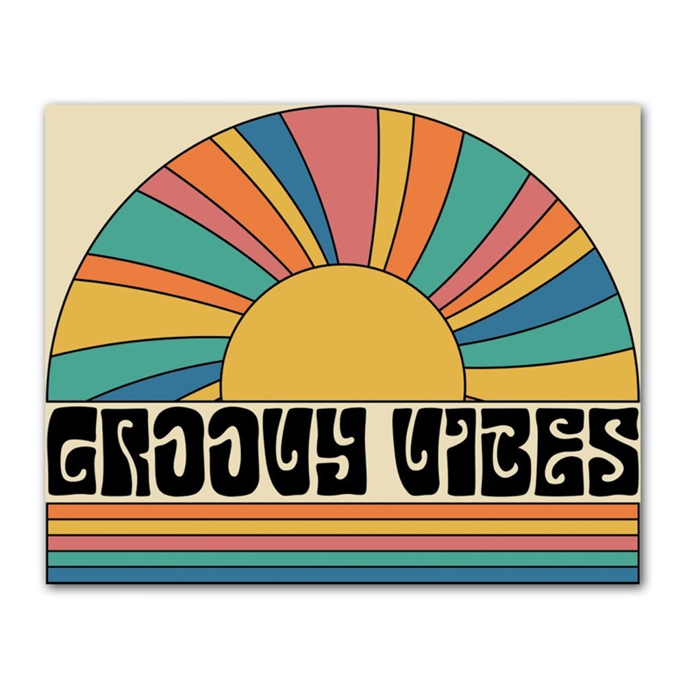 Groovy Vibes Retro Kanvas Tablo