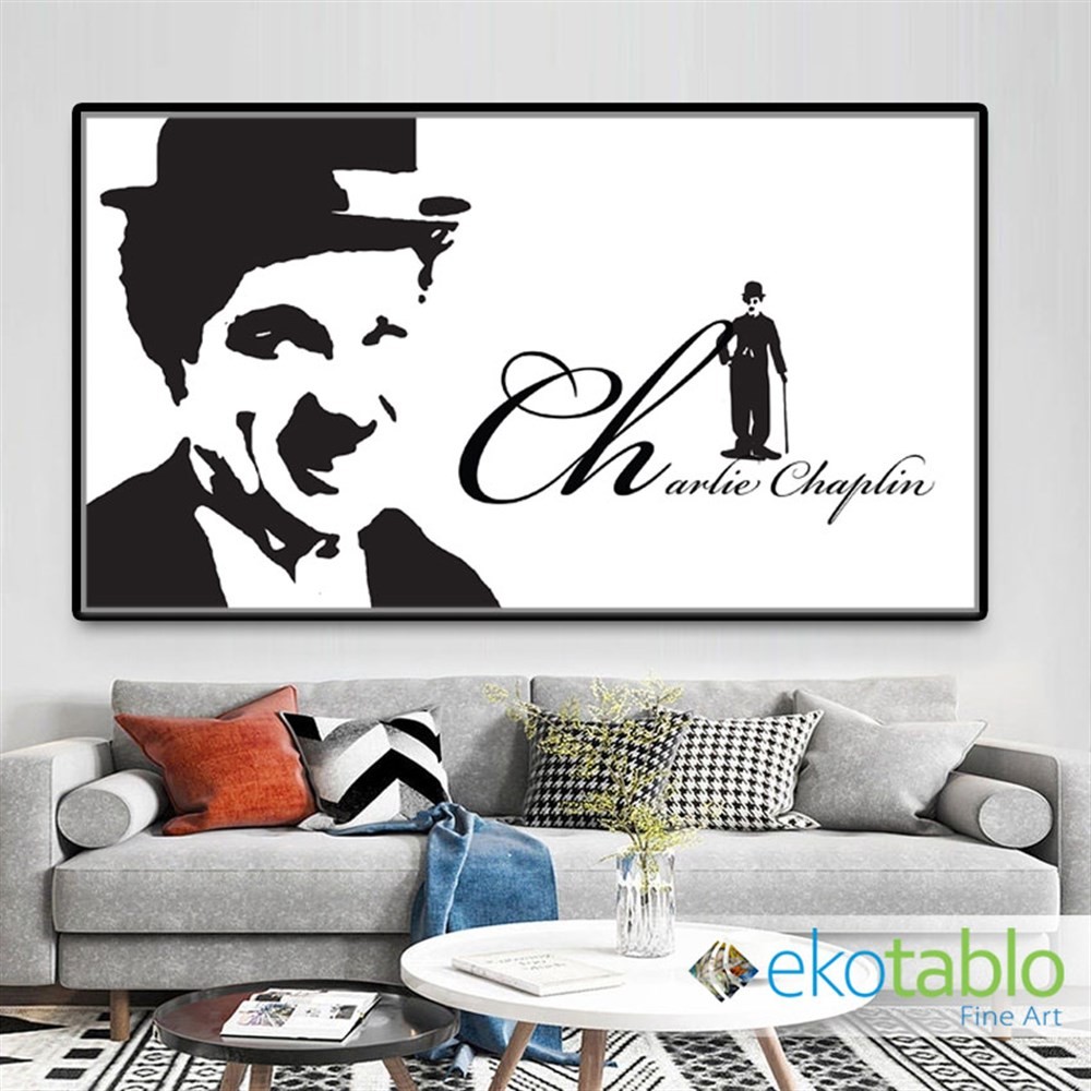 Charlie Chaplin Şarlo Kanvas Tablo