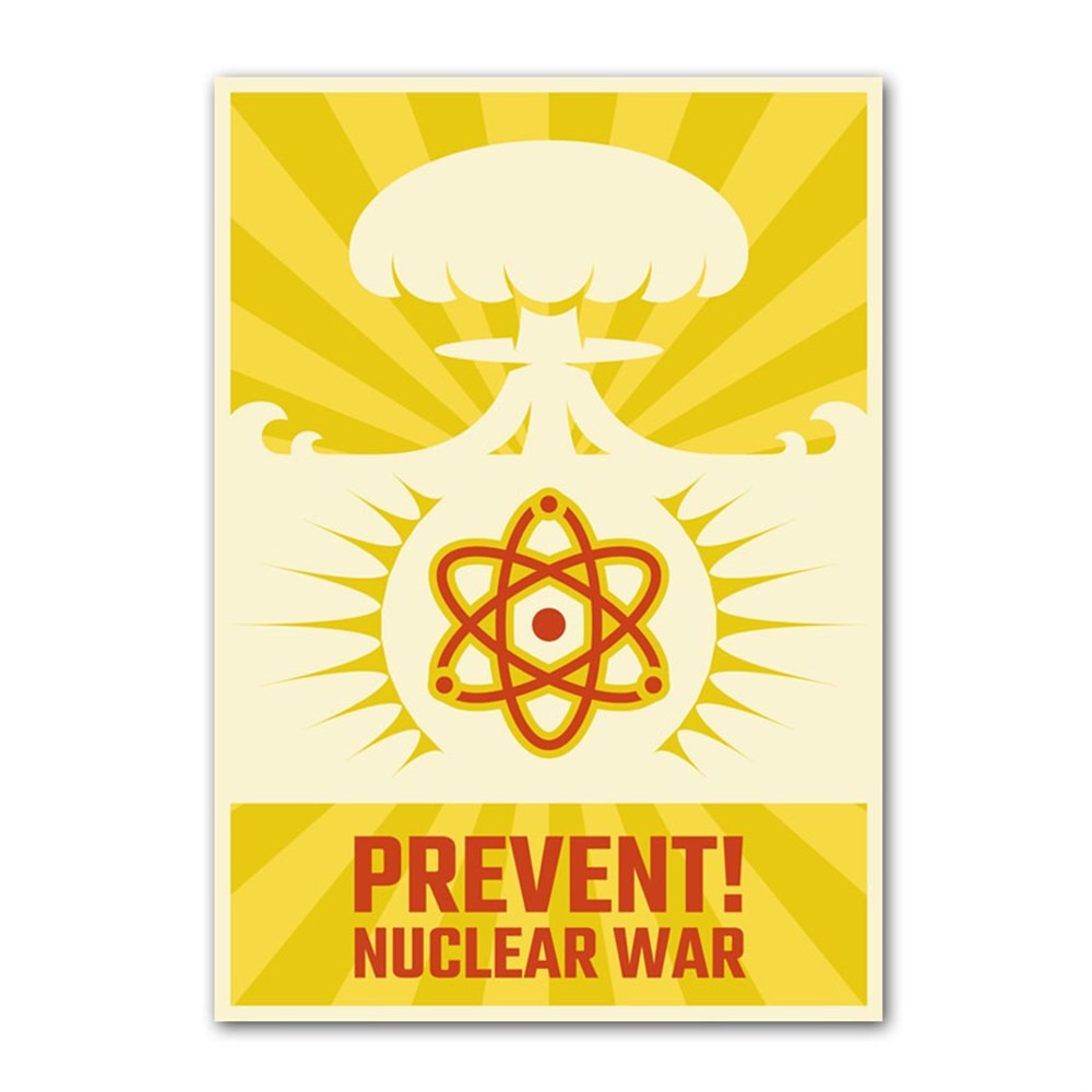 Prevent Nuclear War Retro Kanvas Tablo