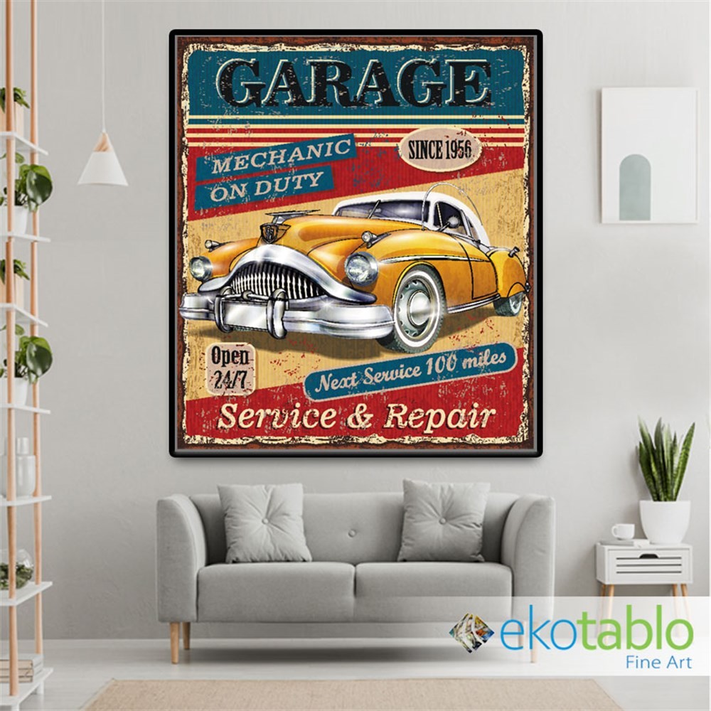 Garage Since 1956 Retro Kanvas Tablo