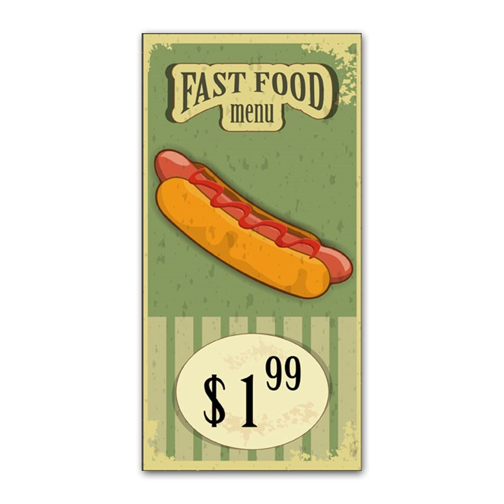 Fast Food Hot Dog Retro Kanvas Tablo