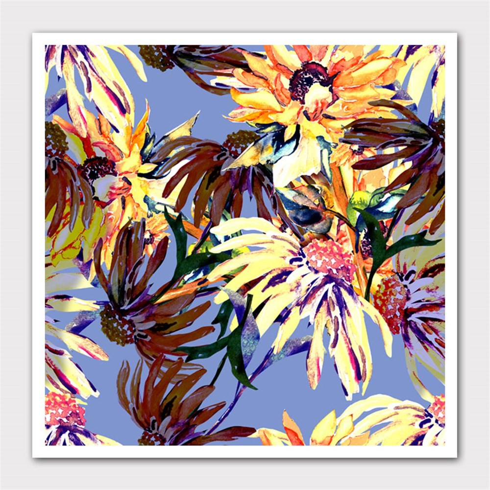 Daldaki Renkli Çiçekler Kanvas Tablo