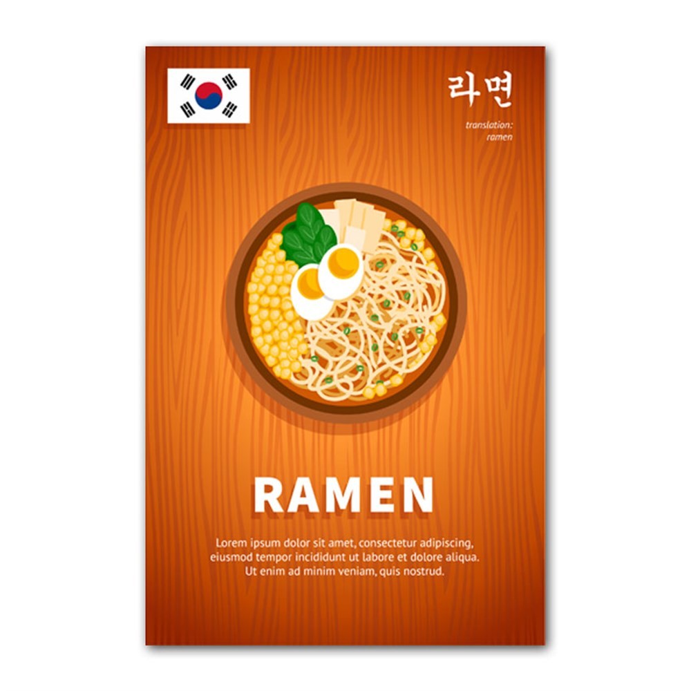 Ramen Afişi Kanvas Tablo