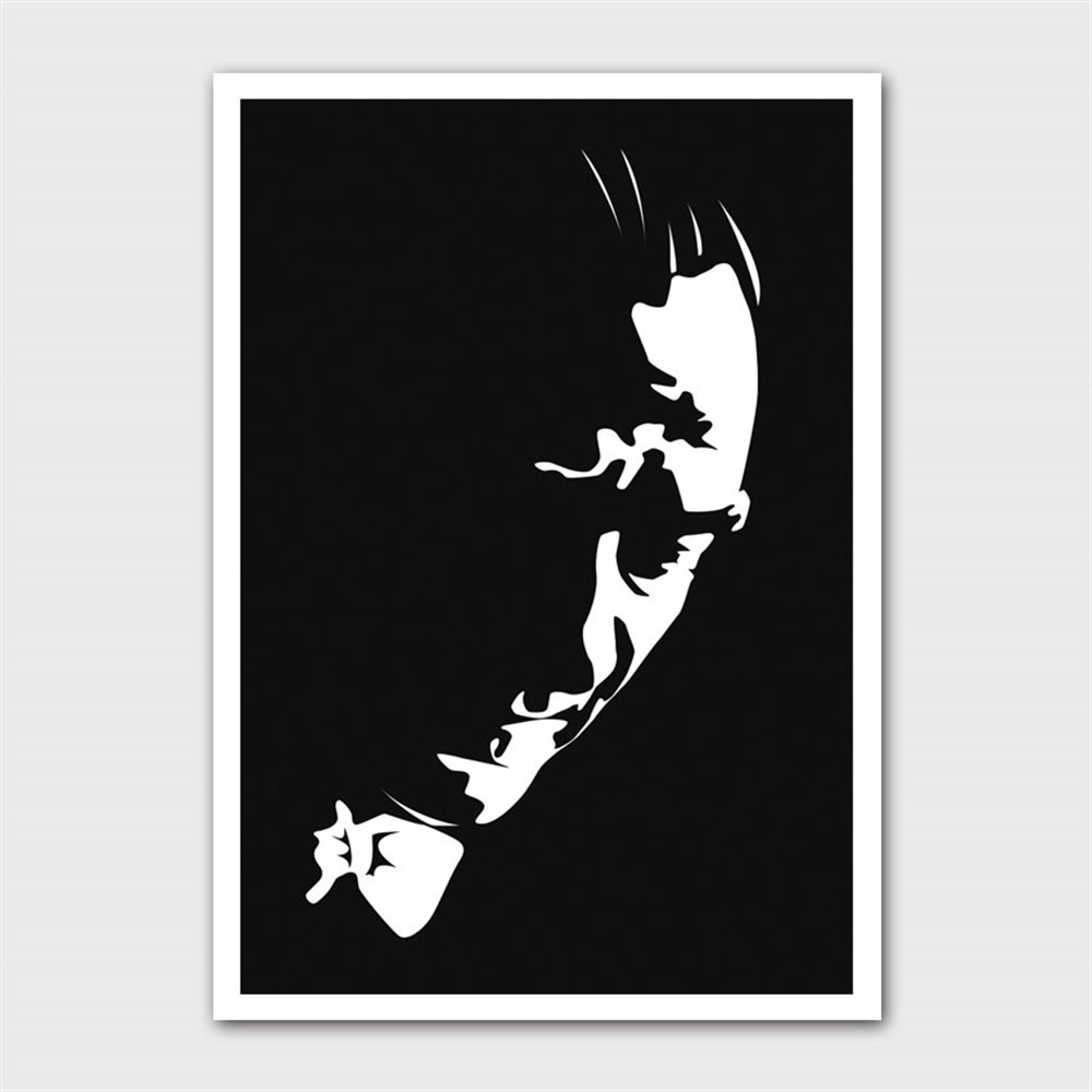Siyah Beyaz Atatürk Silüeti Kanvas Tablo