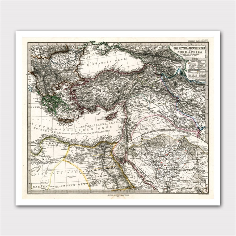 Kara Kalem Türkiye ve Kuzey Afrika Kanvas Tablo