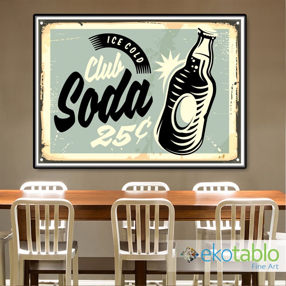 İce Cold Soda 25ct Retro Kanvas Tablo main variant image
