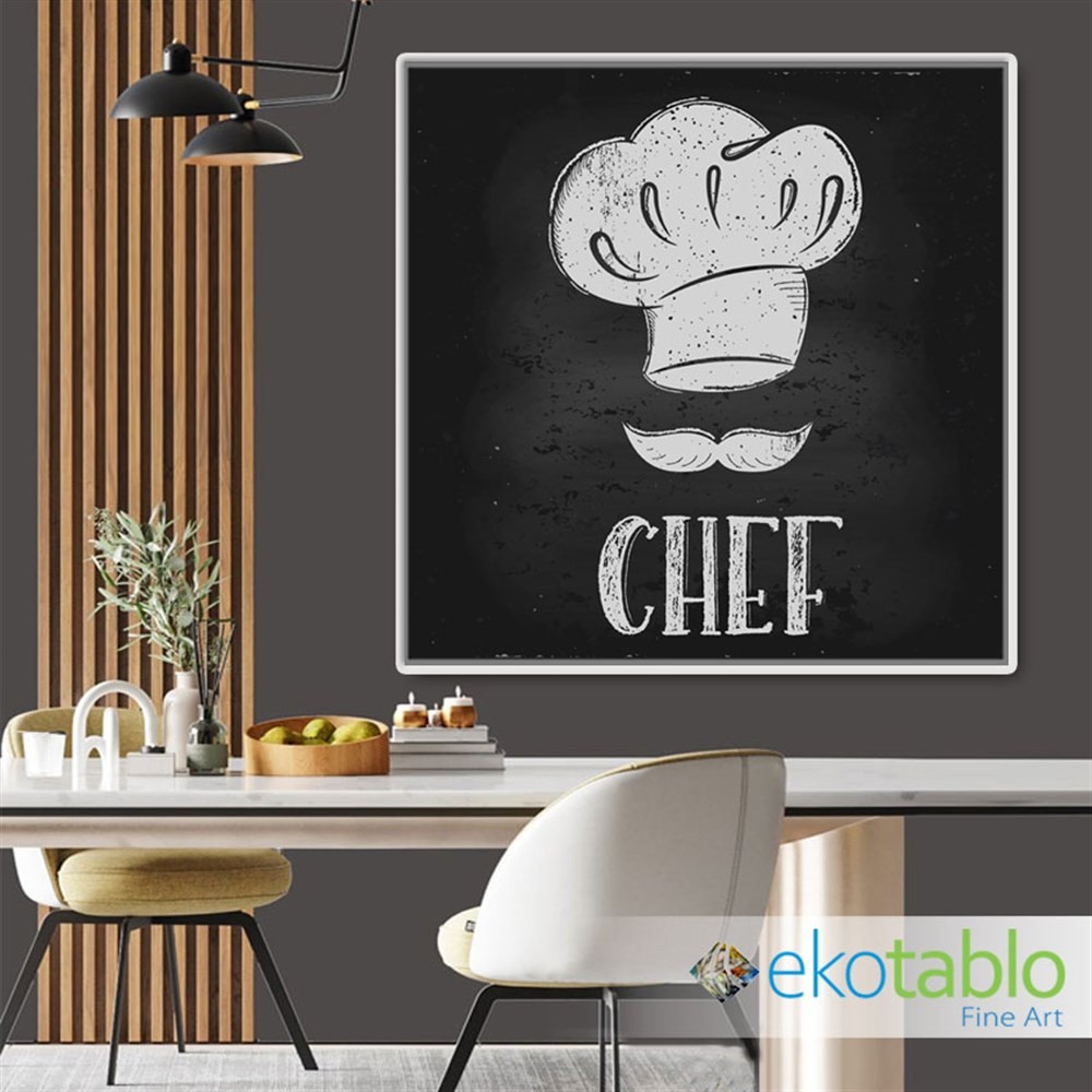 Kara Tahta Chef Kanvas Tablo main variant image
