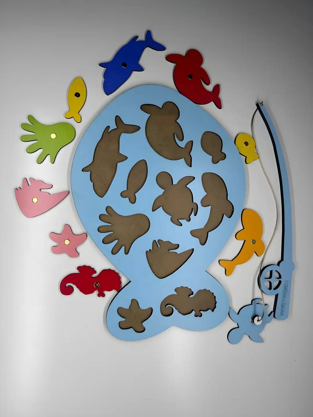 Ahşap Mıknatıslı Balık Tutma Oyunu