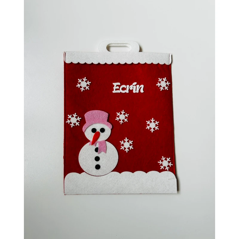 Keçeden Karne Çantası (Kardan Adam)