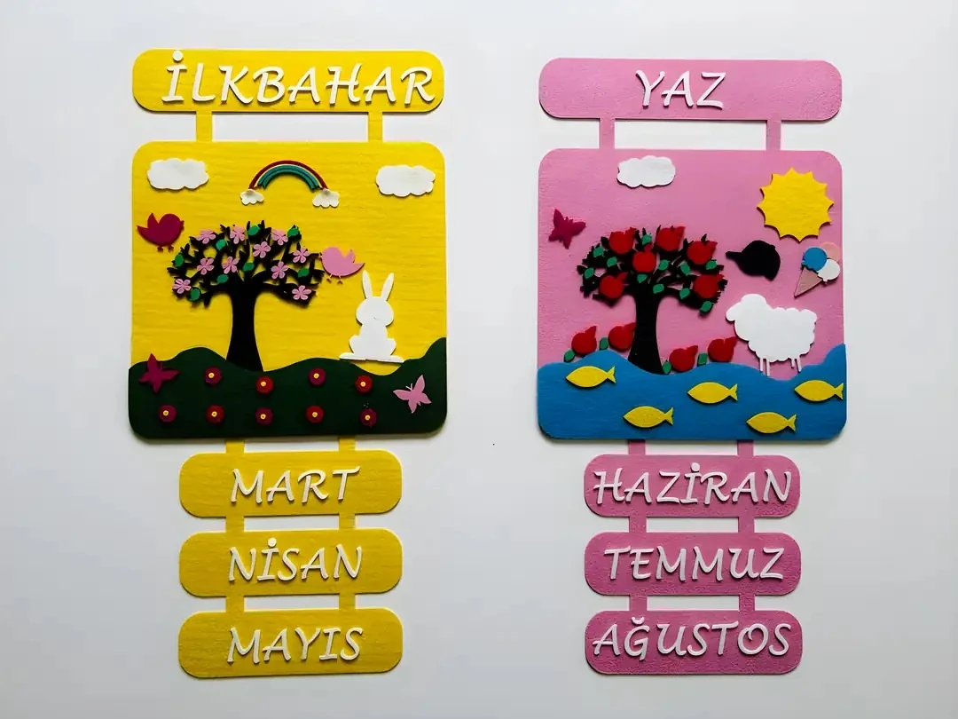 Keçeden Mevsimler Panosu