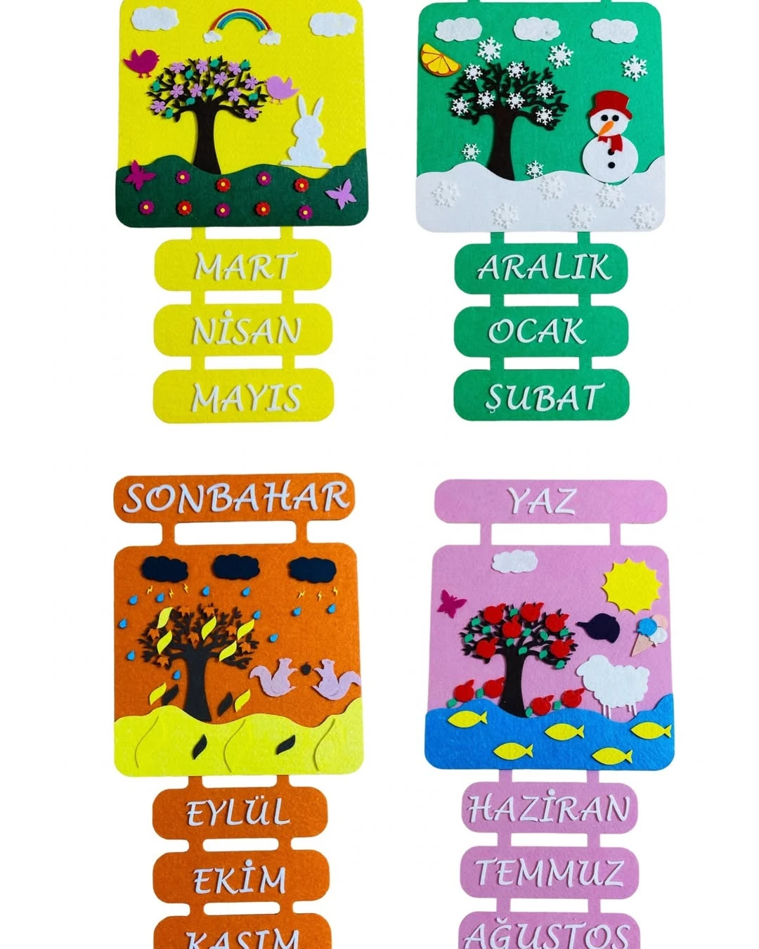 Keçeden Mevsimler Panosu