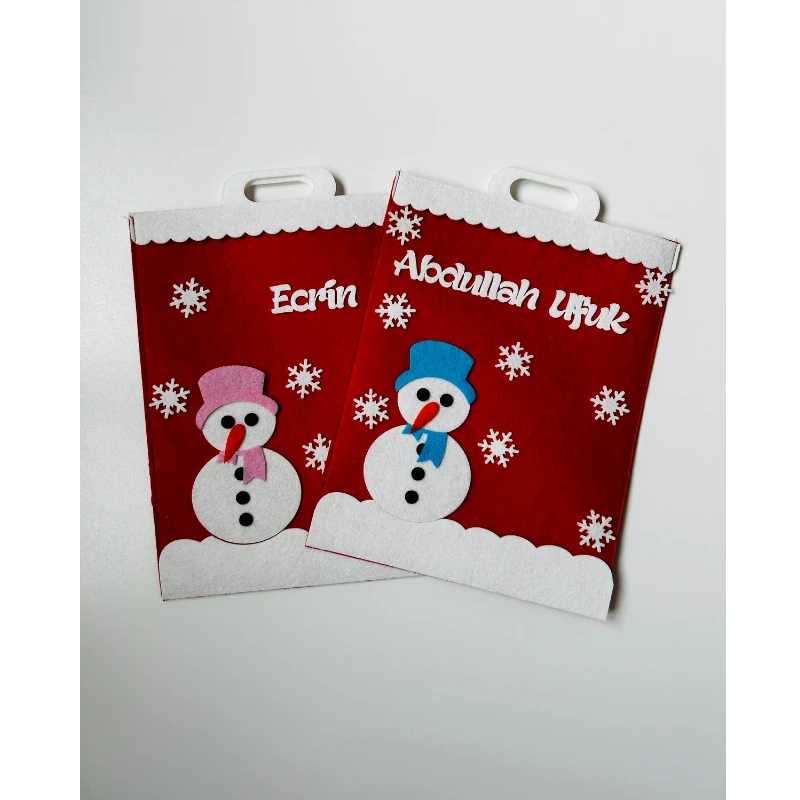 Keçeden Karne Çantası (Kardan Adam)