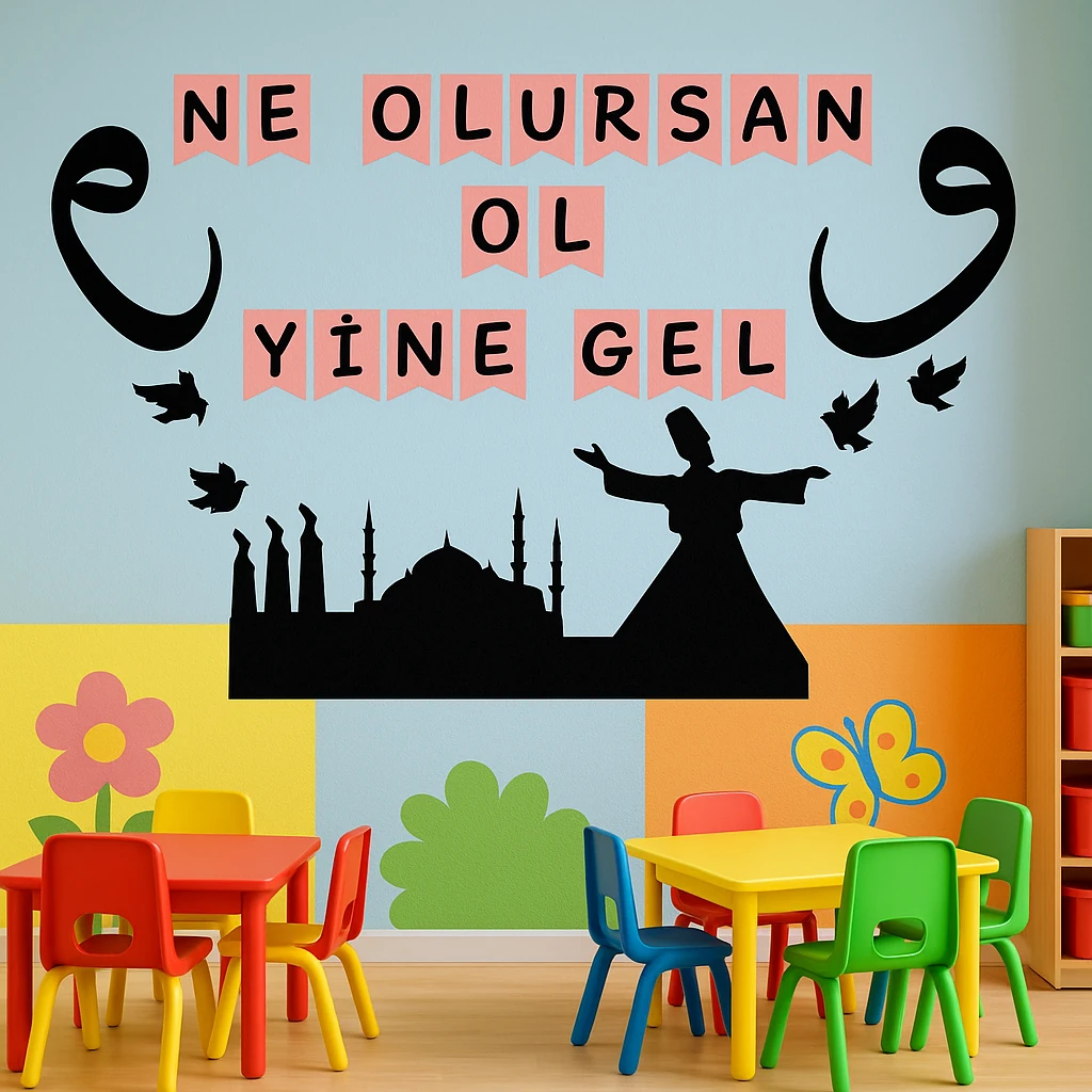 Keçeden Mevlana Panosu