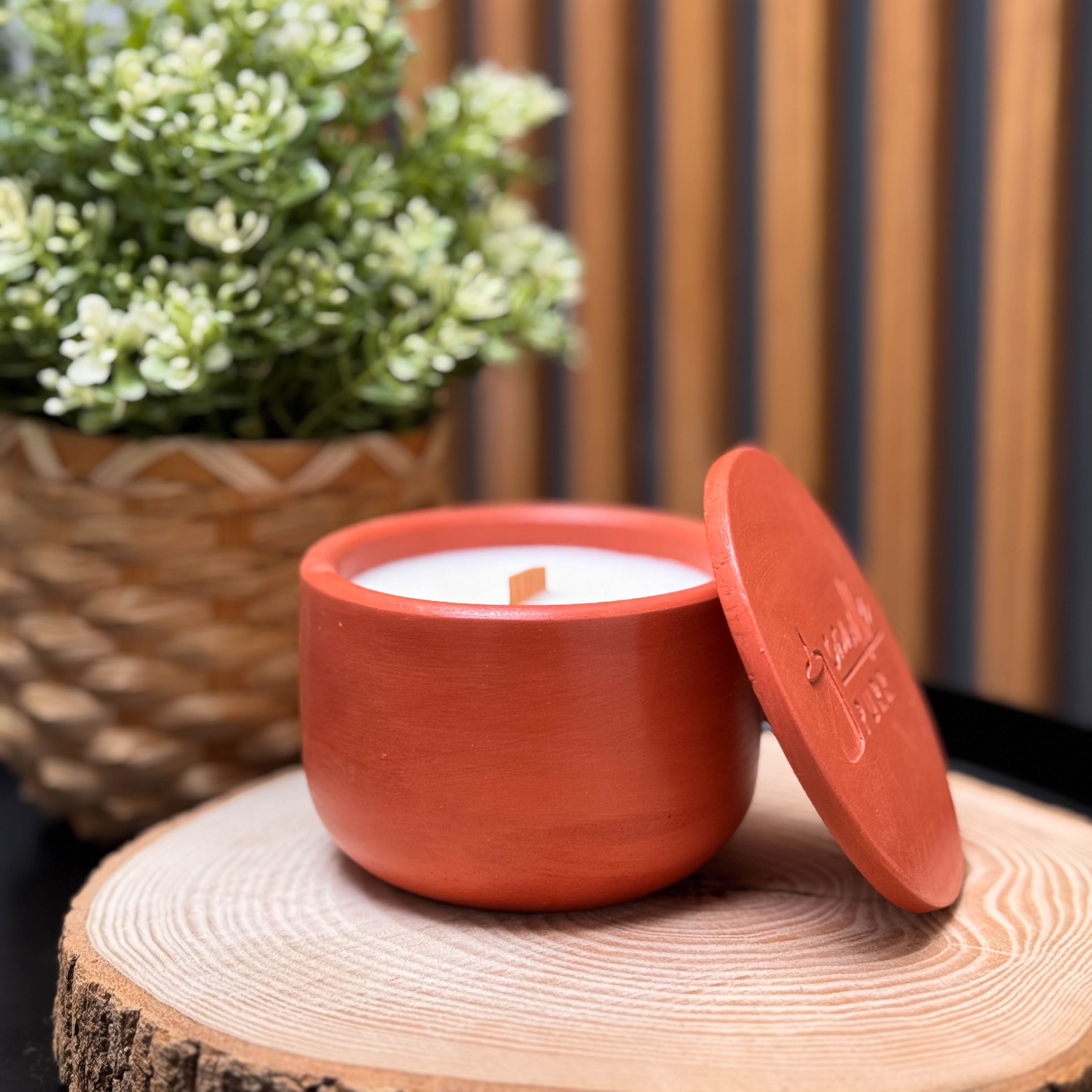 Terracotta Candle - Handcrafted Soy Wax - 200 gram