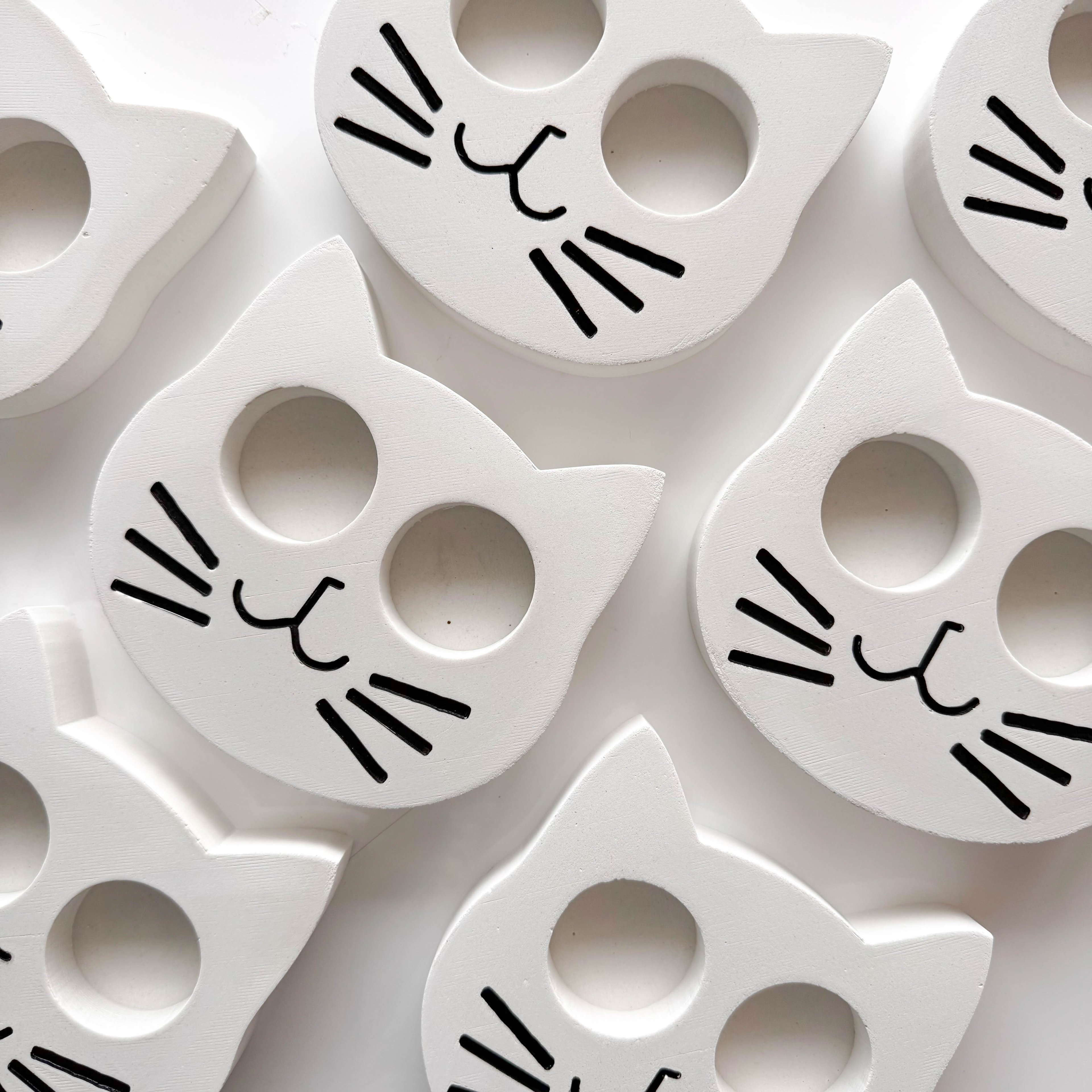 Purrfect Tealight - Beyaz