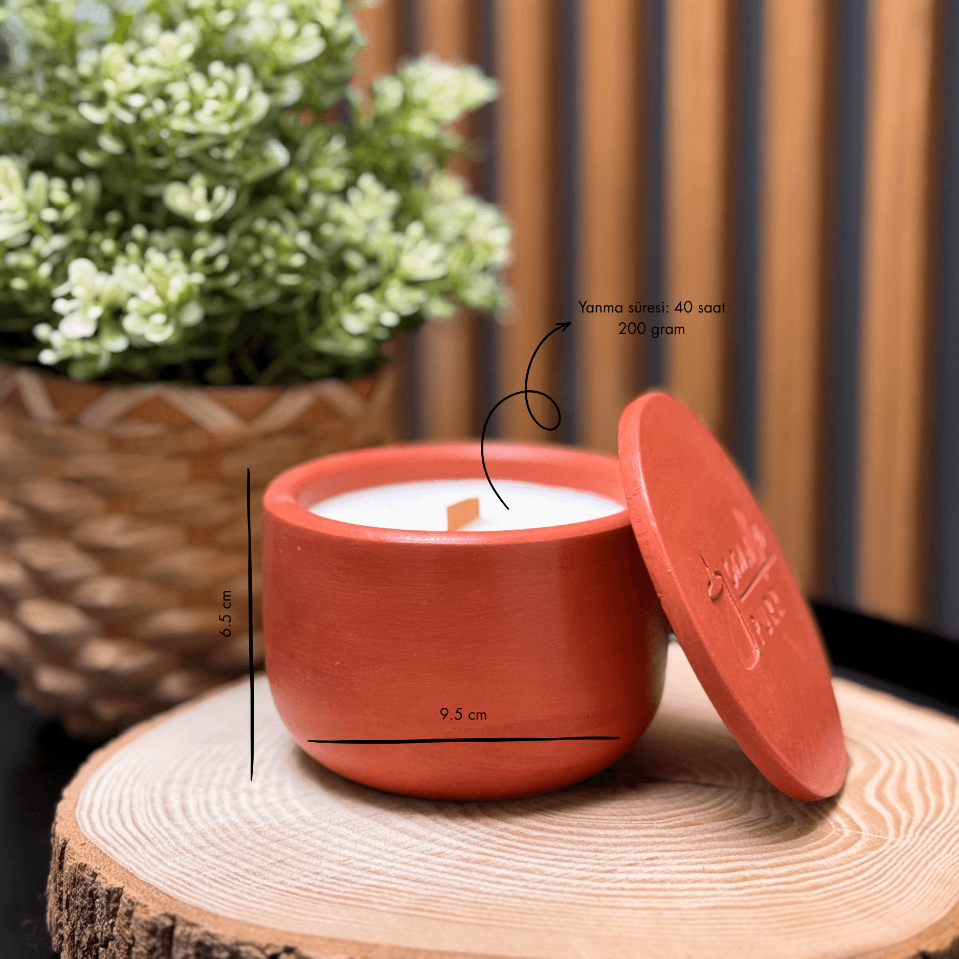 Terracotta Candle - Handcrafted Soy Wax - 200 gram