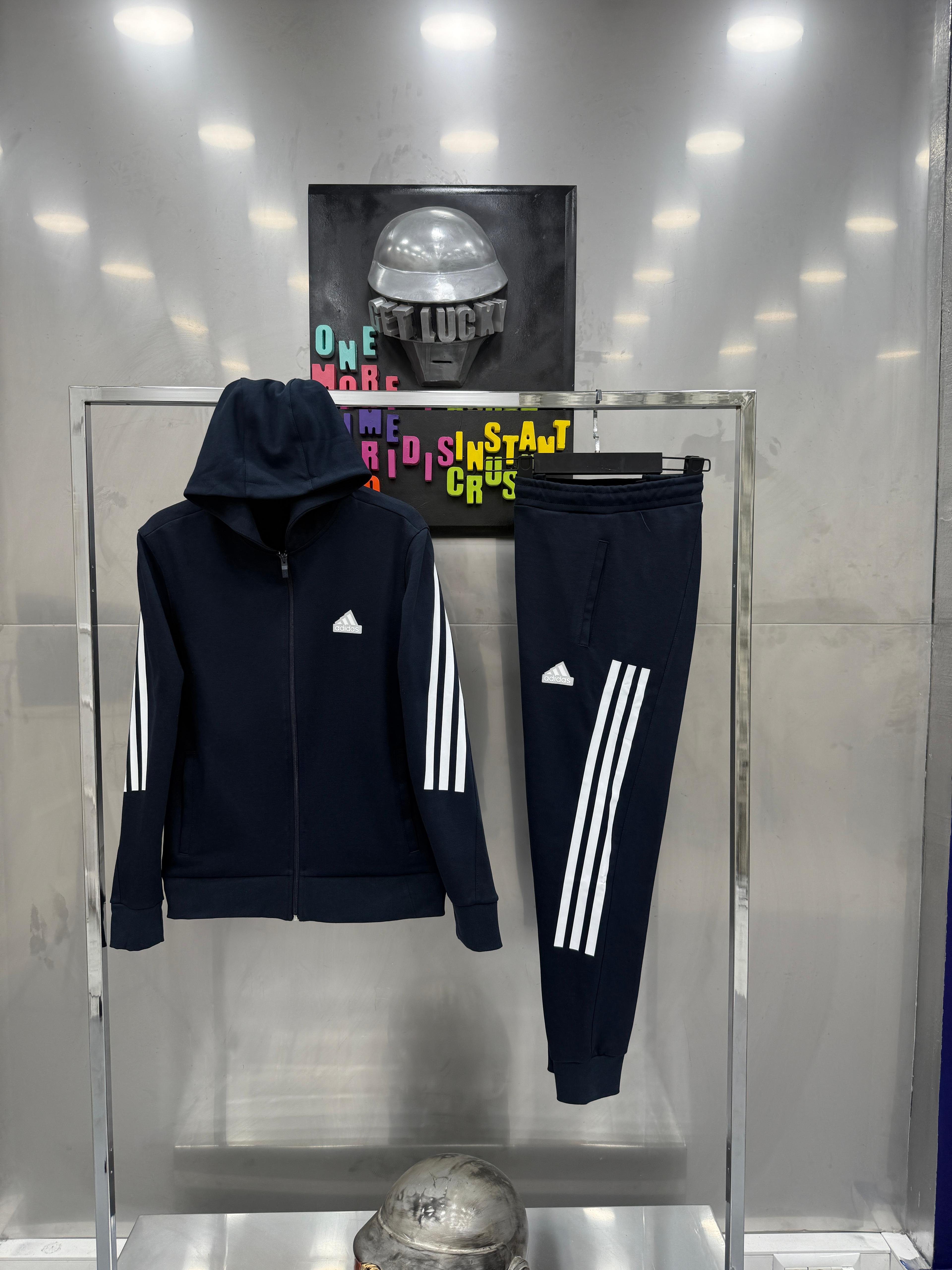 Ads Şeritli Eşofman Takım Lacivert