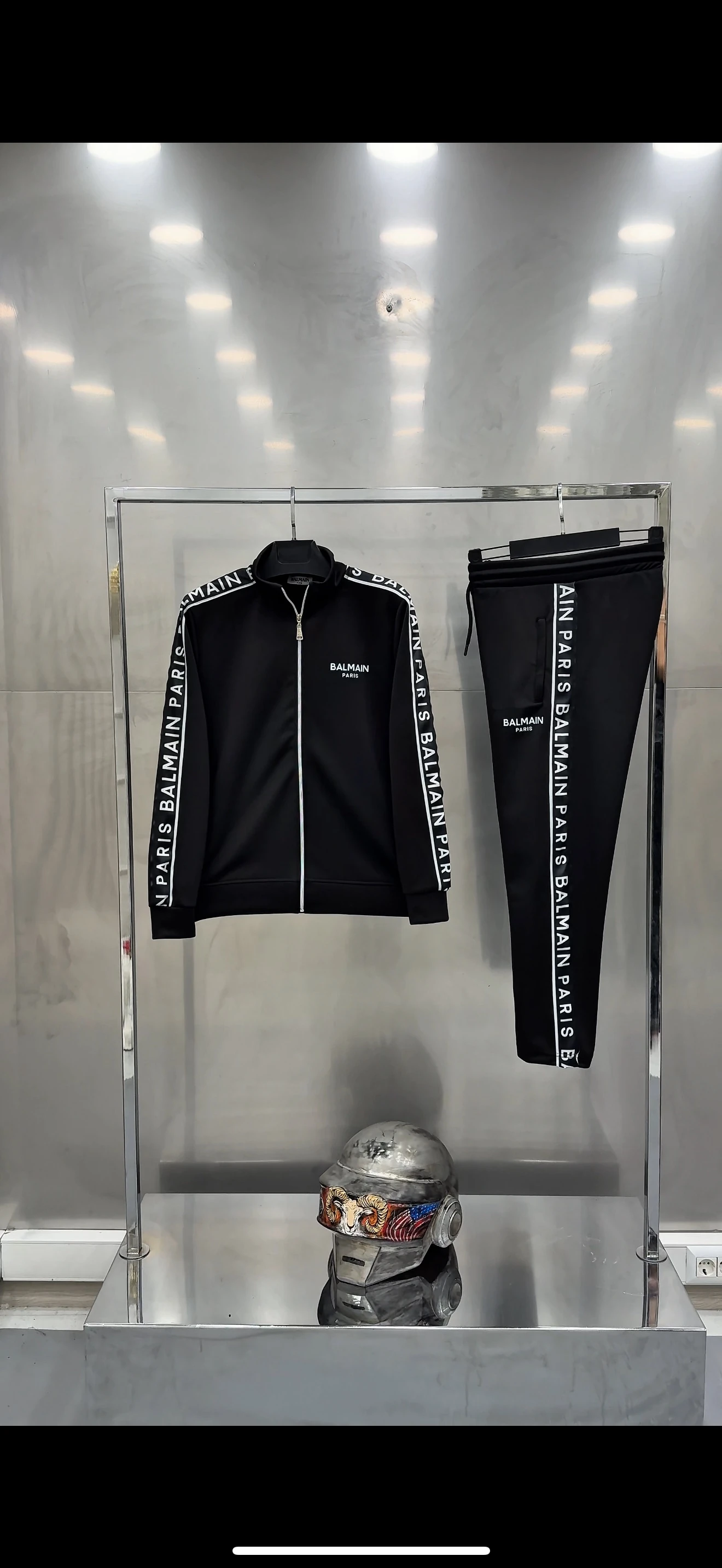 Balm Kol Detaylı İthal Eşofman Takımı Siyah