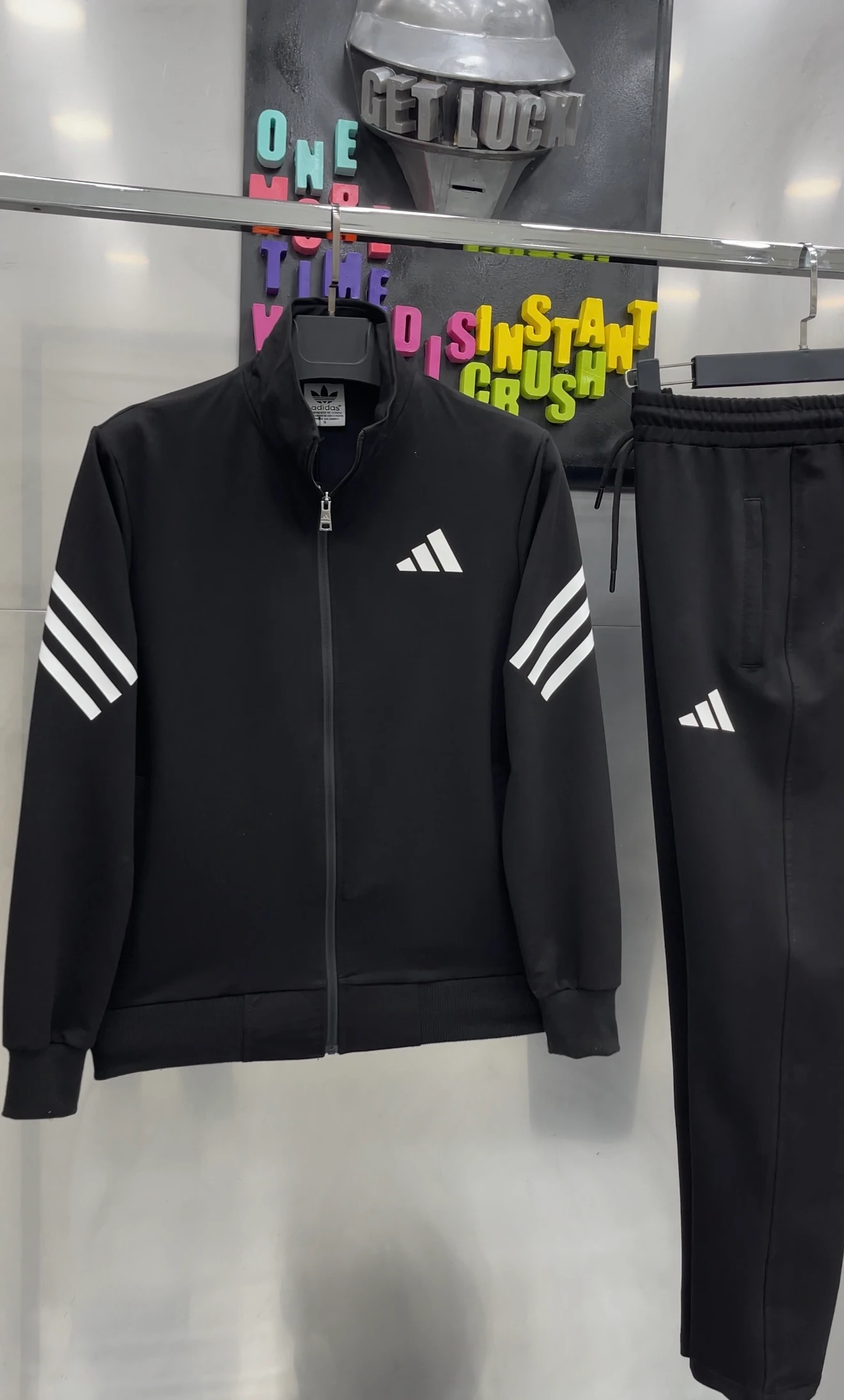 ADİDS İthal Siyah Klasik Eşofman Takımı