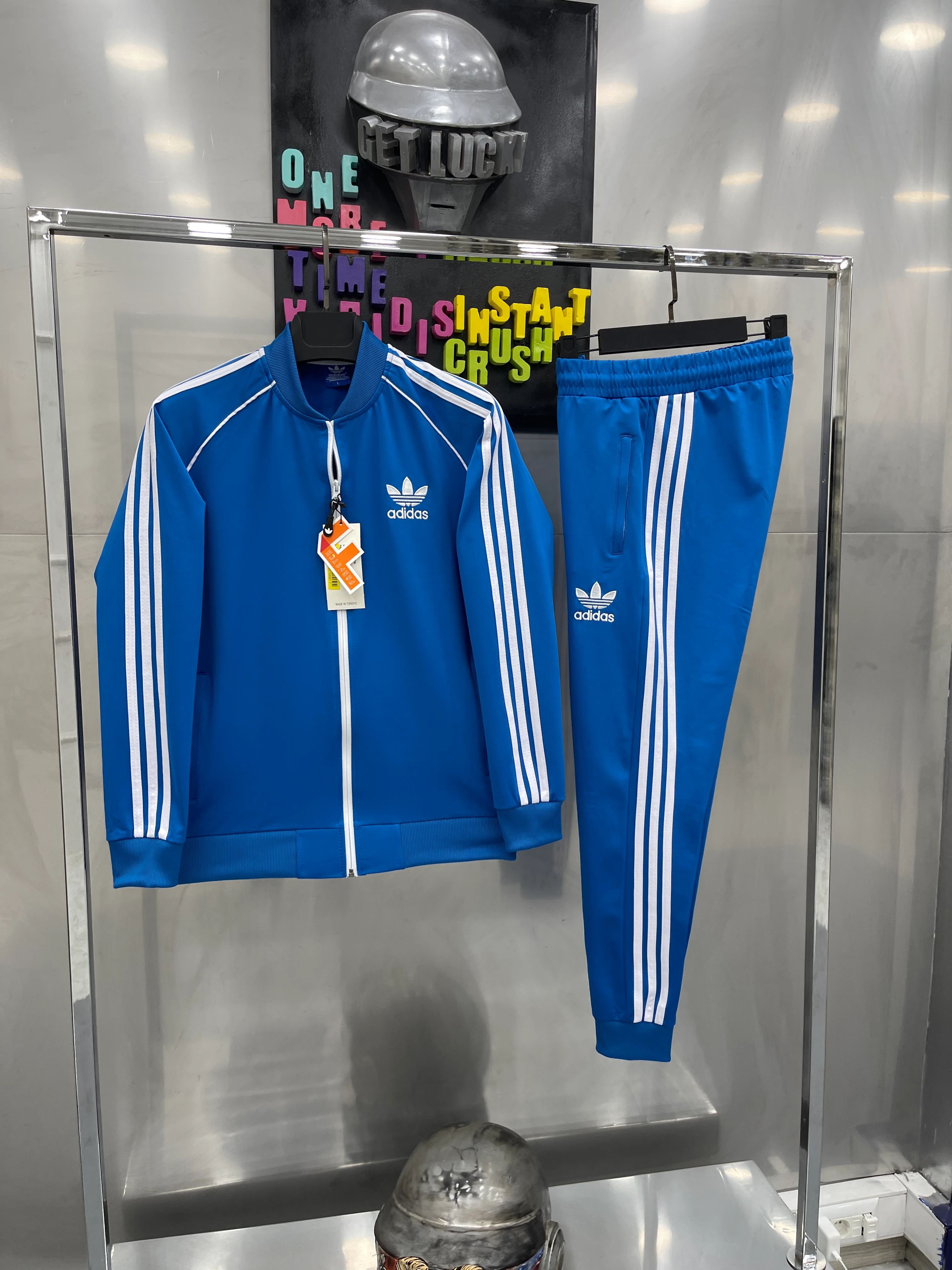 ADİDS İthal Mavi Klasik Eşofman Takımı