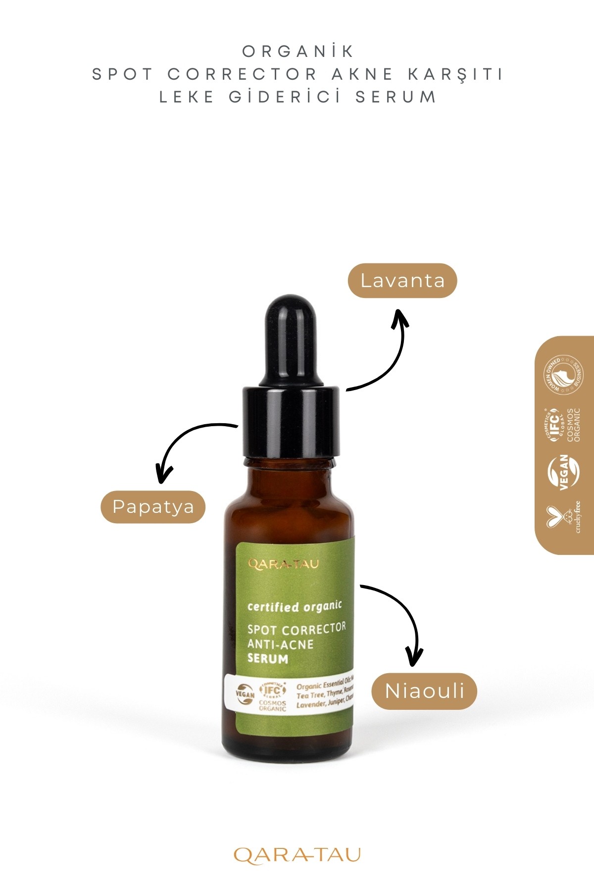 Organik Spot Corrector Akne Karşıtı Leke Giderici Serum 20ml