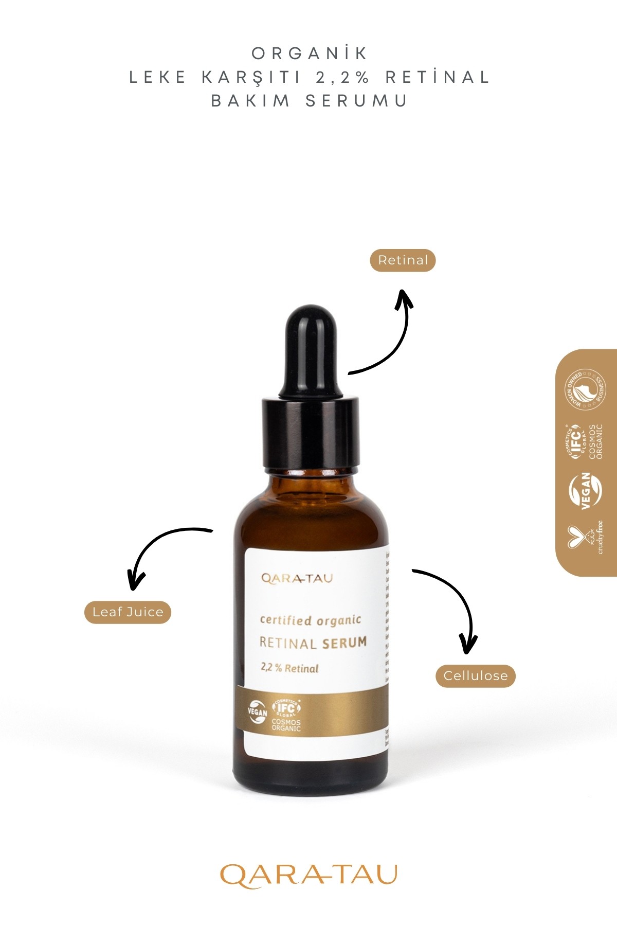 Organik Leke Karşıtı 2,2 % Retinal Bakım Serum 30ml