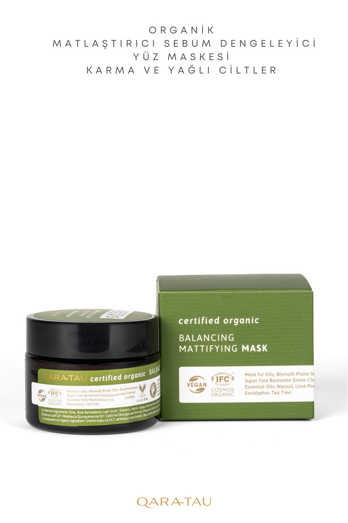 Organik Matlaştırıcı Sebum Dengeleyici Yüz Maskesi - Karma ve Yağlı Ciltler 70ml