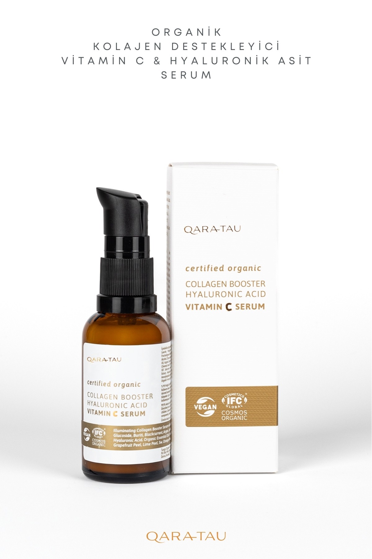 Organik Kolajen Destekleyici Vitamin C & Hyaluronik asit Serum 30ml