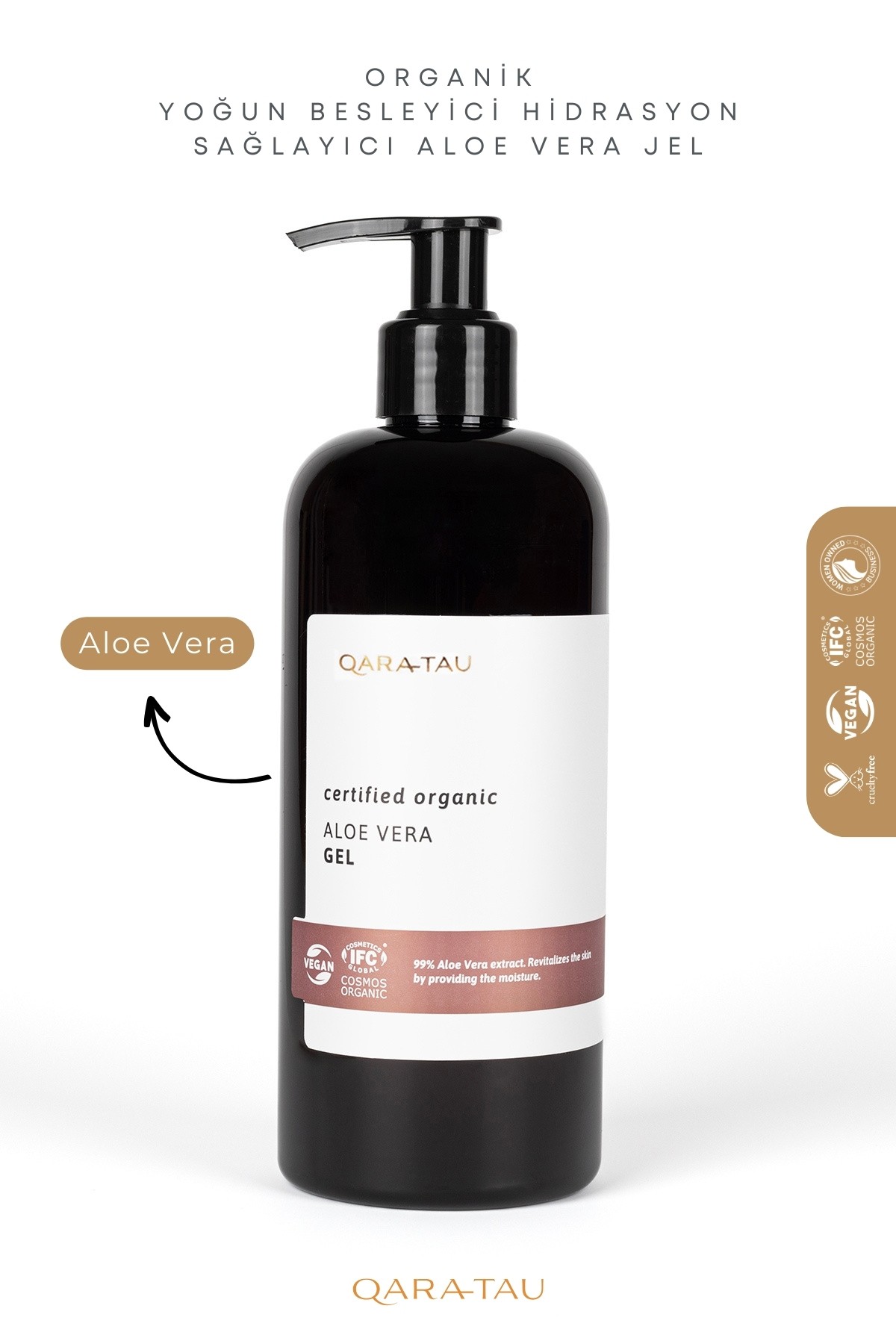 Organik Yoğun Besleyici Hidrasyon Sağlayıcı Aloe Vera Gel 400ml