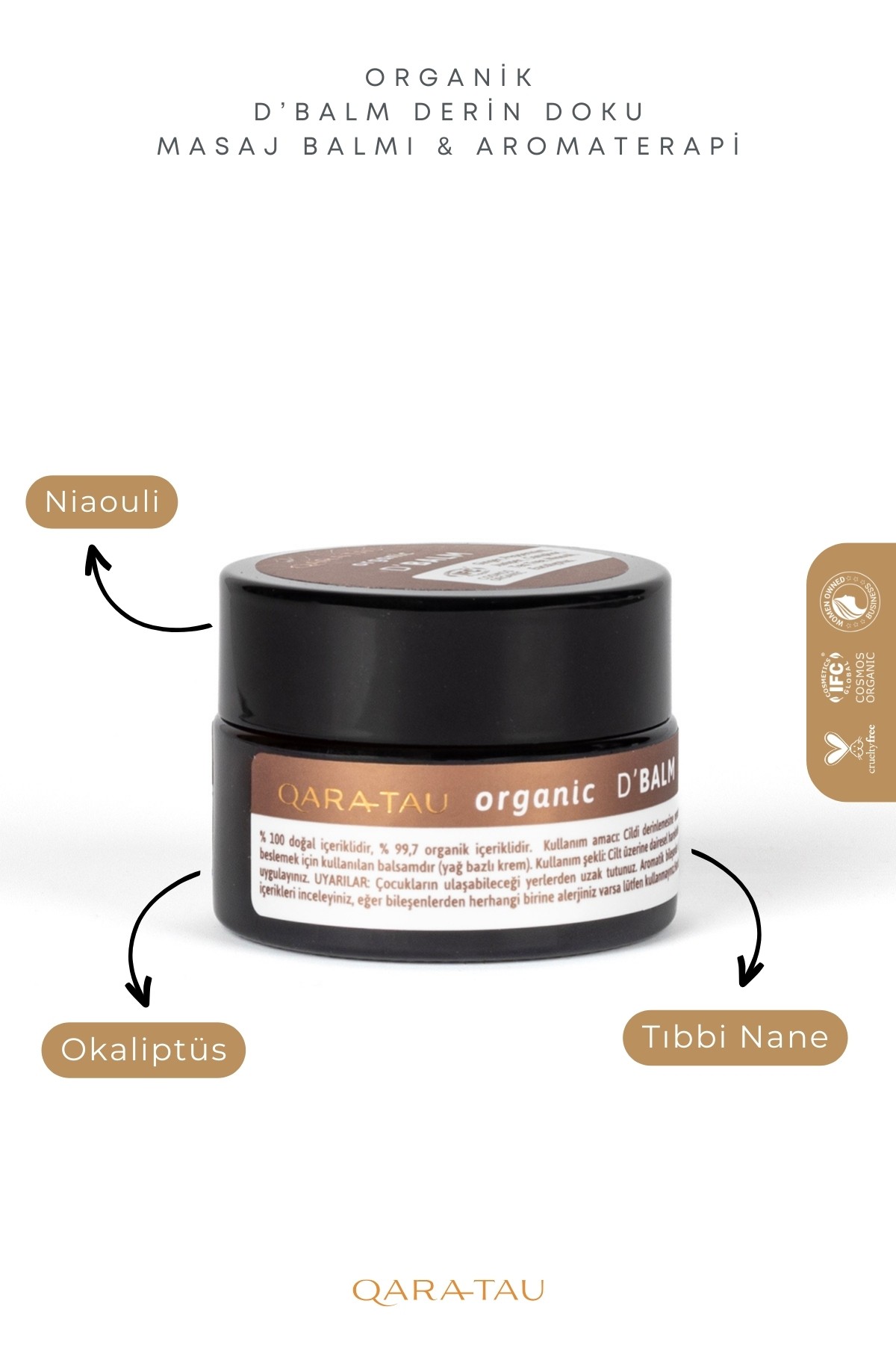 Organik D’Balm Derin Doku Masaj Balmı & Aromaterapi 15ml