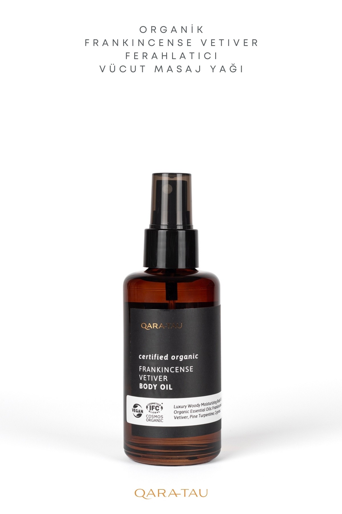 Organik Frankincense Vetiver Ferahlatıcı Vücut Masaj Yağı 100ml