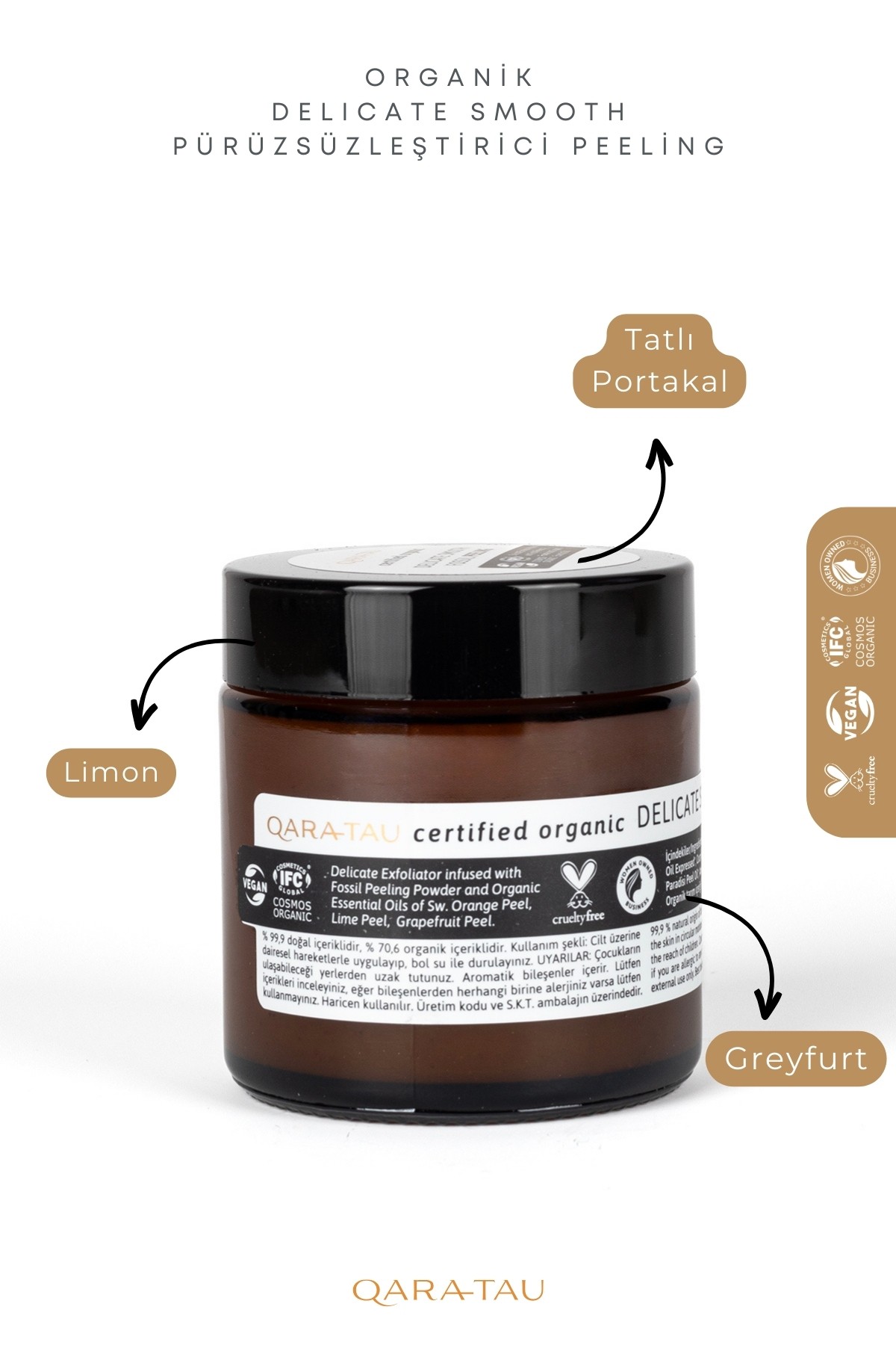 Organik Delicate Smooth Pürüzsüzleştirici Peeling 100ml