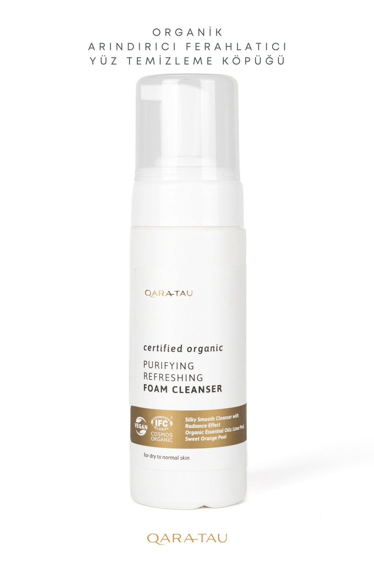 Organik Arındırıcı Ferahlatıcı Yüz Temizleme Köpüğü Kuru ve Normal Ciltler 150 ml