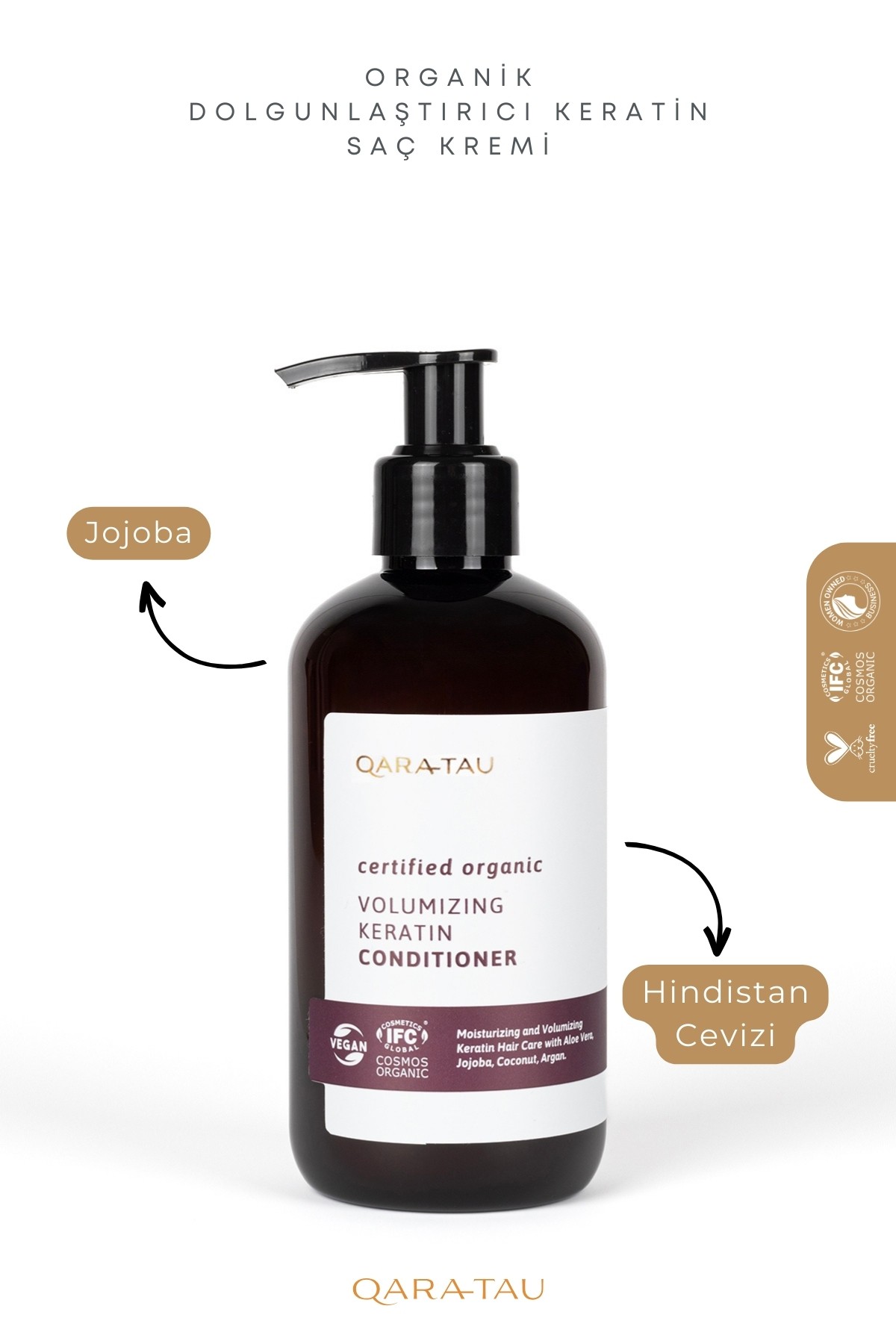 Organik Dolgunlaştırıcı Keratin Saç Bakım Kremi 250ml