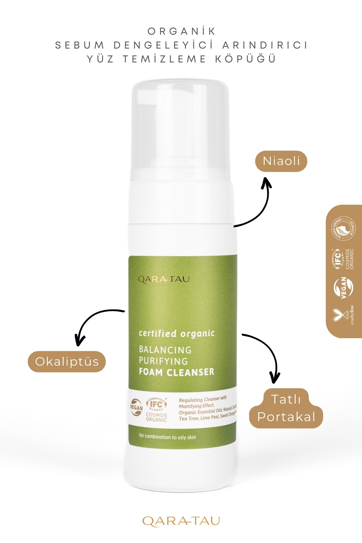 Organik Sebum Dengeleyici Arındırıcı Yüz Temizleme Köpüğü 150ml