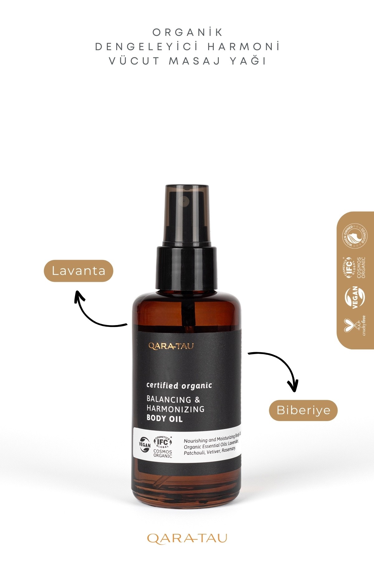Organik Sebum Dengeleyici Harmoni Vücut Masaj Yağı 100ml